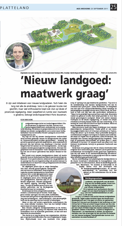 nieuw landgoed maatwerk